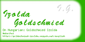 izolda goldschmied business card